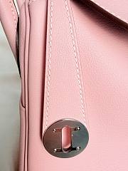 Hermes Lindy Handmade Swift Leather Pink Blue Silver - 26cm - 5