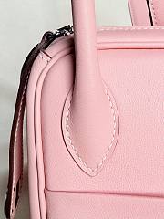 Hermes Lindy Handmade Swift Leather Pink Blue Silver - 26cm - 2