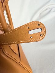 Hermes Lindy Handmade Swift Leather Sesame Mallow Purple Silver - 26cm - 6