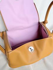 Hermes Lindy Handmade Swift Leather Sesame Mallow Purple Silver - 26cm - 2