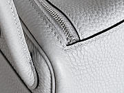 Hermes Lindy Mini Handmade Togo Leather Gray Silver - 19cm - 3