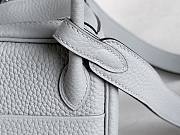 Hermes Lindy Mini Handmade Togo Leather Gray Silver - 19cm - 2