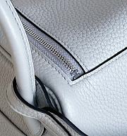 Hermes Lindy Mini Handmade Togo Leather Light Blue Silver - 19cm - 6