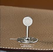 Hermes Lindy Handmade Clemence Leather Elephent Gray Silver - 26cm - 5