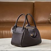 Hermes Lindy Handmade Clemence Leather Chocolate Gold - 26cm - 1