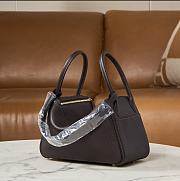 Hermes Lindy Handmade Clemence Leather Chocolate Gold - 26cm - 6