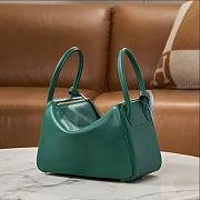 Hermes Lindy Handmade Clemence Leather Green Gold - 26cm - 5