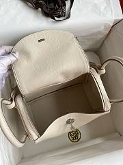 Hermes Lindy Handmade Cream Silver - 26cm - 6