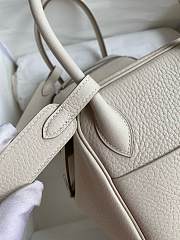 Hermes Lindy Handmade Cream Silver - 26cm - 4