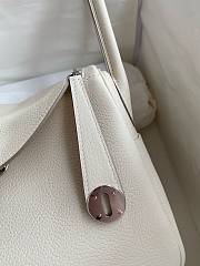 Hermes Lindy Handmade Cream Silver - 26cm - 2