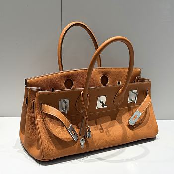 Hermes Shoulder Birkin 42 Togo Leather Brown Silver 
