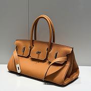 Hermes Shoulder Birkin 42 Togo Leather Brown Silver  - 6