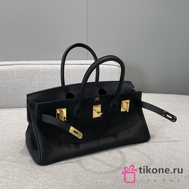 Hermes Shoulder Birkin 42 Togo Leather Black Gold - 1