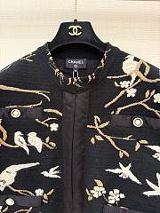 Chanel Jacket Wool & Cashmere Black Gold & White - 2