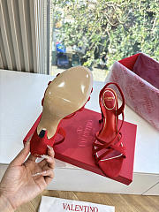 VLTN Fetishique Velvet Sandal 105mm Red - 6