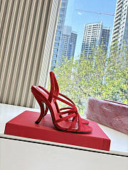 VLTN Fetishique Velvet Sandal 105mm Red - 5