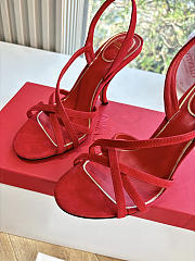 VLTN Fetishique Velvet Sandal 105mm Red - 3