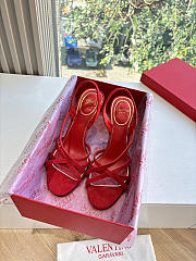 VLTN Fetishique Velvet Sandal 105mm Red - 2