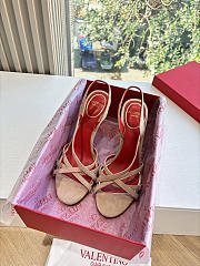 VLTN Fetishique Velvet Sandal 105mm Beige - 5