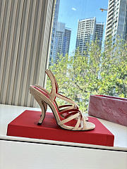 VLTN Fetishique Velvet Sandal 105mm Beige - 4