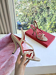 VLTN Fetishique Velvet Sandal 105mm Beige - 3