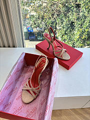 VLTN Fetishique Velvet Sandal 105mm Beige - 2