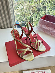 VLTN Fetishique Sandal In Laminated Nappa Sandal 105mm Gold - 1