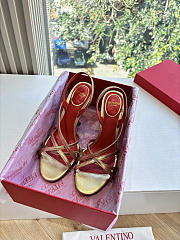 VLTN Fetishique Sandal In Laminated Nappa Sandal 105mm Gold - 3