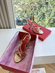 VLTN Fetishique Sandal In Laminated Nappa Sandal 105mm Gold - 2