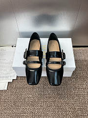 Dior D-Romance Ballet Flat Black Lambskin - 1