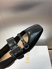 Dior D-Romance Ballet Flat Black Lambskin - 6