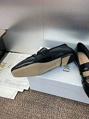 Dior D-Romance Ballet Flat Black Lambskin - 5