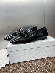 Dior D-Romance Ballet Flat Black Lambskin - 3