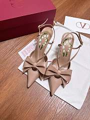 VLTN Bowow Slingback Pumps In Kidskin 85mm - 1