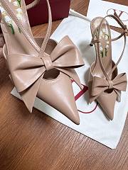 VLTN Bowow Slingback Pumps In Kidskin 85mm - 5