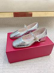 Roger Vivier Très Vivier Mary Jane In Leather Silver - 5