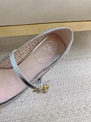 Roger Vivier Très Vivier Mary Jane In Leather Silver - 4