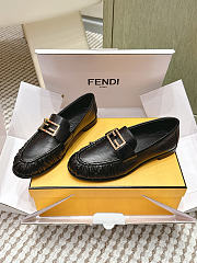 Fendi Baguette Black Nappa Leather Loafers - 4