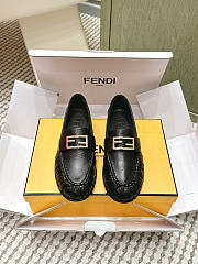 Fendi Baguette Black Nappa Leather Loafers - 2