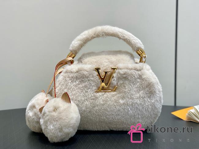 LV Capusnow Capucines Shearling Leather M26324 - 20x13x11cm - 1