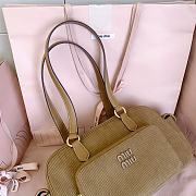 Miumiu Corduroy Pocket Top Handle Bag Cinnamon 5BB179 - 32x19x14cm - 2