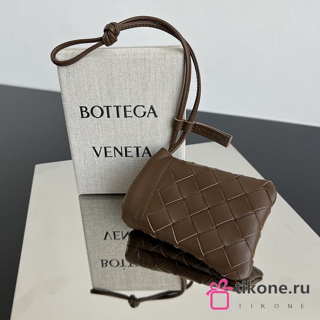 Bottega Veneta Micro Dustbag Brown - 11x8.5cm - 1