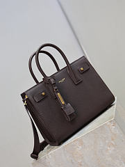 YSL Baby Sac De Jour In Grained Leather Chocolate - 26x20x13cm - 3