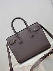 YSL Baby Sac De Jour In Grained Leather Chocolate - 26x20x13cm - 2