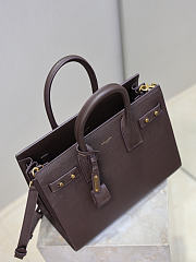 Ysl Small Sac De Jour Bag Grained Leather Chocolate - 32x25.5x15.5cm - 5