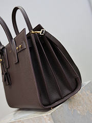 Ysl Small Sac De Jour Bag Grained Leather Chocolate - 32x25.5x15.5cm - 4