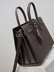 Ysl Small Sac De Jour Bag Grained Leather Chocolate - 32x25.5x15.5cm - 3