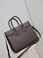 Ysl Small Sac De Jour Bag Grained Leather Chocolate - 32x25.5x15.5cm - 2