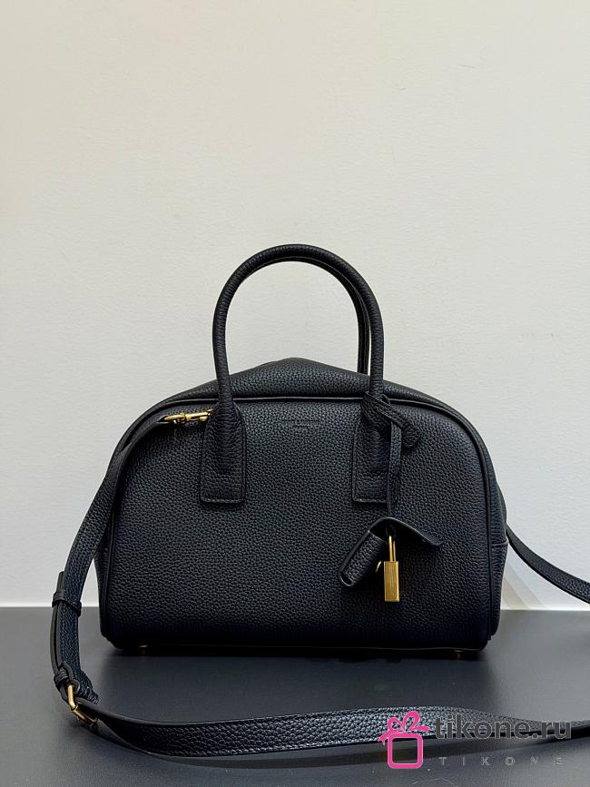 YSL Sac De Jour Boston In Grained Leather In Black - 27x18x15cm - 1