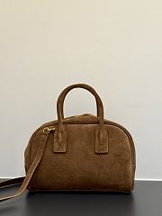 YSL Sac De Jour Boston In Suede Leather In Brown - 27x18x15cm - 6